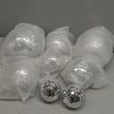 Haull 8 Pcs Large Disco Ball Set Silver Mirror Disco Reflective Ball with Hanging Ring Party Ornament Decoration for Stage Club Ballroom Dance Hall Wedding Prom Props(3'', 4'', 6'')