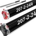 LAJIAOZ Garage Door Torsion Springs Set, 2-Inch Diameter  Heavy Duty Replacement, Includes Non-Slip Winding Bars, Corro-sion Resistant Coating, 1 Pair, 0.207 X 2" X 24"