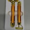 Amirce Face Massager Roller Golden 3D Roller Electric Facial Roller and T Shape Facial Roller Massager Kit Face Rollers