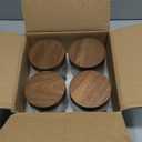 Osfel 16oz 4 Pack Overnight Oats Containers with Lids, Glass Mason Jars with Acacia Wood Airtight Lids, Wide Mouth Meal Prep Storage Jars for Yogurt, Chia Pudding, Salad, Parfait, Snacks, Spice