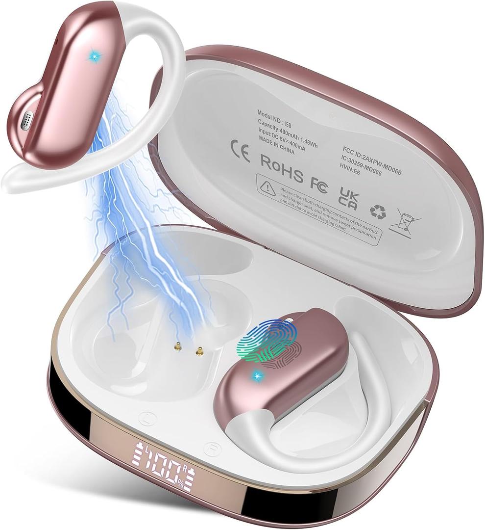 Ai Translation Earbuds Real Time,164 Languages Translator Earbuds with 6 Translation Modes/No Subscription,Audio and Video Calls Translator Headphones,Audifonos Traductores Ingls Espaol, Rose Pink