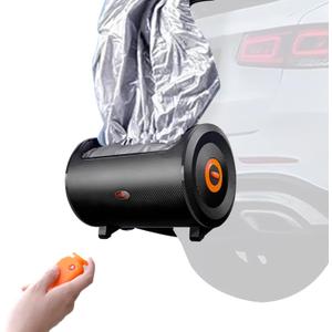Retractable Automatic Car Cover with Remote, Portable Smart Full Car Shade for Sedans, 10-Second Setup & Storage, Hail Protection Car Tent Awning, Built-in Battery for 50 Uses (4.9-5.15M)