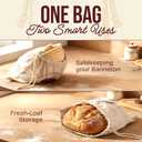 Superbaking 2 pcs Banneton Bread Proofing Basket, 9" Splinter-Free Round Rattan Bread Basket with Liners, Sourdough Starter Kit, Sourdough Bread Baking Supplies & Sourdough Kit, Bread Making Tools