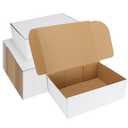 HORLIMER 12x9x4 Shipping Boxes Set of 25, White Corrugated Cardboard Mailer Box for Packing Small Business