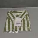 Summer Tops for Women Striped Button Down Shirts Collar Guaze Shirt Trendy Vacation Work Linen Blouse (M)