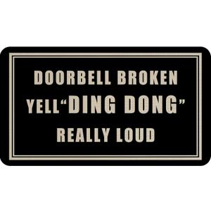 Doorbell Broken Yell Ding Dong Really Loud 30"x17" Welcome Large Summer Front Door Mat Halloween Doormat for Outdoor Entrance Home Indoor Funny Merry Christmas Cute Mats Entryway Rugs