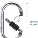 Oak-Sports Steel Carabiner Clips, Climbing Carabiner (25kn=5600lbs), Heavy Duty Carabiner Clip, Multipurpose for Rigging, Ropes, Hammocks, Each Weighs 0.36LB (2 Pack)