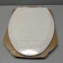 Bemis 1500EC Durable Wood Toilet Seat with Easy Clean Hinges, Made in USA, Elongated, Biscuit