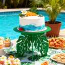 Lallisa 12" Palm Tropical Cake Stand for Hawaiian Party Cupcake Stand Jungle Luau Decorations Hawaiian Cupcake Holder for Tropical Themed Safari Zoo Birthday Party Favor Supplies