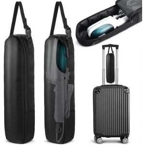 2 Pcs Portable Steamer Bags for Travel Steam Iron, Black Travel Carrying Bag for Handheld Iron, Handheld Steamer Case Organizer with Hanging Buckle Strap, Fits Travels Bag Only