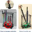 Umbrella Holder, Umbrella Stand Indoor Entryway, Umbrella Holder Outdoor, Umbrella Rack, Metal, Black
