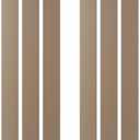 Builders Edge 070120051385 Standard Three Spaced, Board-n-Batten, Includes Matching Installation Spikes (Per Pair) Vinyl Shutters, 51-in. H, 385-French Roast