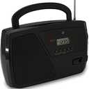 GPX R633B Portable Shortwave AM/FM Clock Radio (Black)