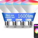 BtcLink Smart Light Bulbs, 16W 150W Equivalent 1600 Lumens 2700K6500K Tunable BR30 WiFi Color Changing Light Bulb Works with Alexa Google,Recessed Alexa Light Bulb,Dimmable Flood Smart Bulb,4 Pack