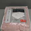 Electric Heated Blanket Full Size 72"84", Breathable & Luxurious Flannel,Soft Warm Gift with Over-Heat Protection,4 Heating Levels & 10 H Auto Shut Off, Machine Washable, Light Pink