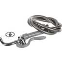T&S Brass B-0102 Pot & Glass Filler, Plain End Curved Nozzle, 68-Inch Flexible Stainless Steel Hose