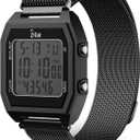 3D Pedometer Watches for Walking, Simple Step Counter Watches with Magnetic Watch Band, Waterproof Step Tracker Watches with Magnetic Watch Strap for Men Women Kids Senior