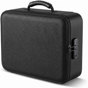 Fireproof Document Box (Soft-Shell) with Lock, 5200F Fireproof & Water-Resistant File Organizer for Important Documents, Certificates, Passport & 14" Laptop, Home Office Travel