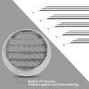 FRESH SPEED 4 inch Grey Round Metal Dryer Vent Cover Flat Louver with Mouse Mesh