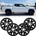 17 Inch Wheel Skins Compatible with 2024-2026 Toyota Tacoma SR & SR5, ABS+PC Plastic Cover Hubcap for 24-26 Toyota Tacoma SR & SR5 17'' Wheel Skin Glossy Black Set of 4