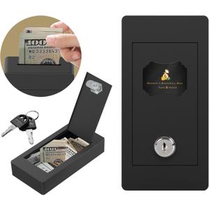 Large Metal Box for Gambler with Waist Bag, Portable Winner Bank Gambling Casino Cash Safe Box, Pocket Sized Cash Box with Key Go Home Money