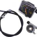 HGC Resettable Speedometer Odometer Gauges Analog Classic Style Vintage Universal For 26" Motorized Bike Exercycle