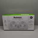 HOLMES 9" Twin Digital Window Fan, Reversible Airflow Blades, In/Out Exchange, 3 Speeds, Built-In Extender Panels, Ideal for Home, Bedroom or Office, Remote Control, White