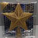 Kurt Adler Leaf Star Treetop, 10-Inch, Gold