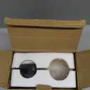 GenSwin Rechargeable LED Flameless Flickering Glass Candles with Remote Timer, Battery Operated Pillar Candles Long Lasting Gold Real Wax USB Candle (D 3H 456)