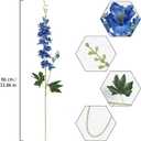Blue Delphinium Artificial Flowers,8PCS Faux Delphinium Bulk 33.5'' Long Stem Larkspur Silk Flowers for Tall Vase Table Centerpieces Wedding Home Garden Decor(Navy Blue)