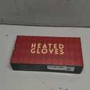 Heated Gloves for Men Women Rechargeable with 7.7V 2400mAh Battery Fingerless Thin Mittens Winter Work Typing with Light-Off Design Small