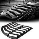 2015-2023 Rear Window Louvers Windshield Sun Shade Cover Lambo Style Matte Black Compatible with Ford Mustang 2015 2016 2017 2018 2019 2020 2021