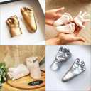ibasenice Baby Hand Casting Kit - 3D Newborn Hand and Foot Mold Set for Keepsake DIY Infant Plaster Casting Powder for Baby Shower Nursery Decoration 3.54 X 3.14 X 3.14 Inch