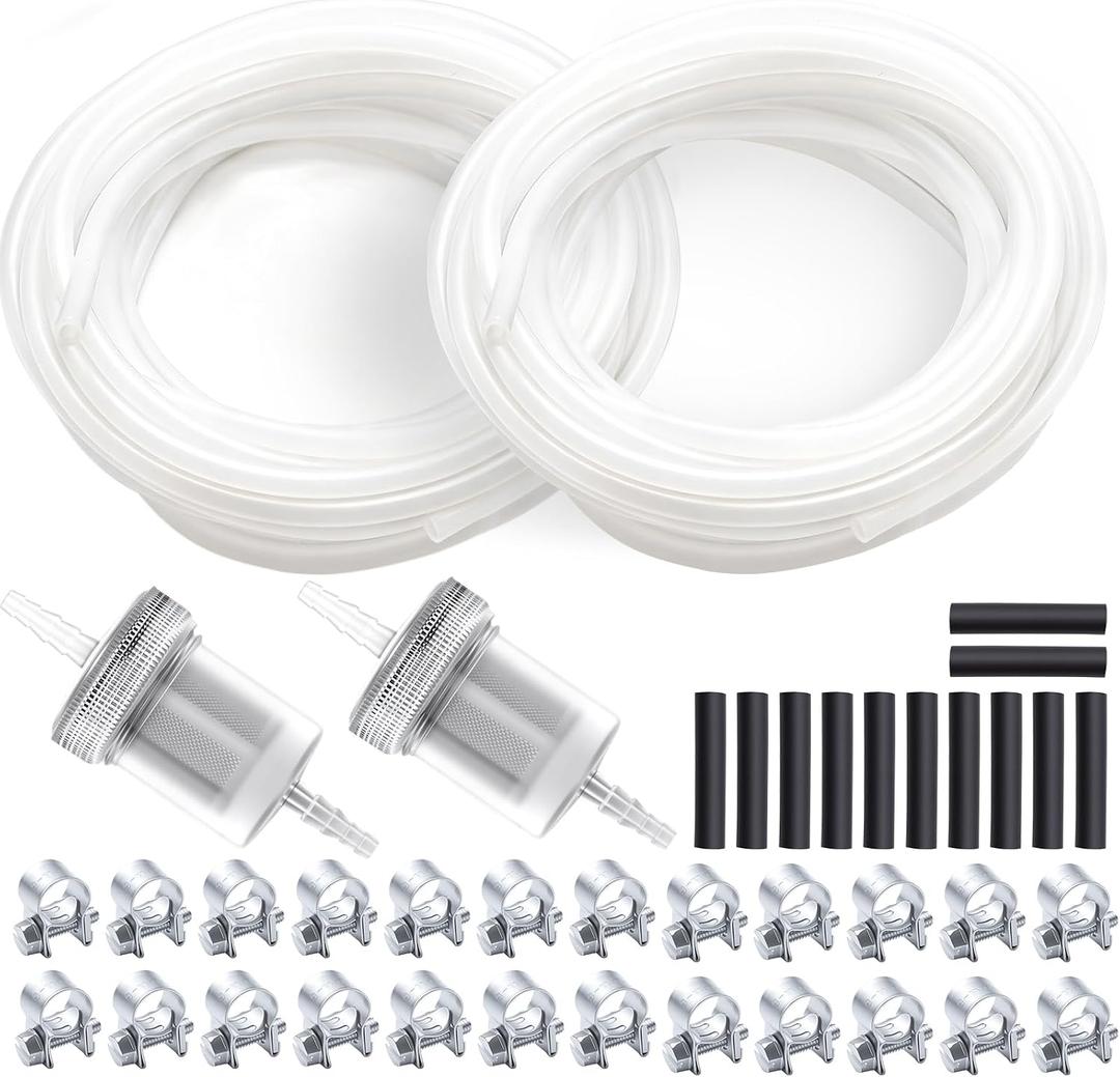 smseace 2 Set 16.4FT(5M) Fuel Line Kit with Fuel Filter and Hose Clamps for Diesel Heaters of Suitable Models