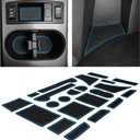 CupHolderHero Fits Subaru Outback and Legacy 2009-2014 Accessories - Custom Non-Slip Anti-Dust Cup Holder Inserts, Center Console Liners, Door Pocket Mats, Interior Protection, 22pc Set, Blue Trim