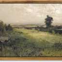 InSimSea Framed Canvas Wall Art Vintage Decor, The Vast Grassland Wall Art Room Decor, Classical Scenery Oil Painting Wall Artwork, Home Wall Decoration for Bedroom Living Room Bathroom, 8"x10" (Housatonic Valley)