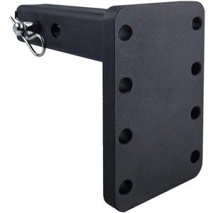 Pintle Hitch Mount 2-Inch, Upgrade 10000 lbs Adjustable Pintle Hitch Plate for 2 Inch Receivers Pintle Hook