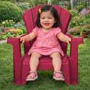 Little Tikes Kids Garden Chair 4 Pack in Red, Outdoor Toddler Activity Adirondack Chairs for Picnic, Garden, Patio, Backyard & Beach, Outdoor Chair Set