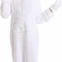 XSDZSWQY Kids Easter Bunny Costume Rabbit Animal Plush Set Onesie for Child Christmas Halloween Cosplay Onepiece. (6-7Years, White)