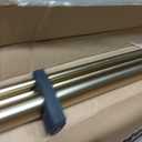 Double Curtain Rods with Aluminum End Cap and Full Surround Brackets,1"Front and 5/8" Back Rod,Adjustable between 72 to 144 Inches (6-12 Feet), Warm Gold Double Window Drapery Rod