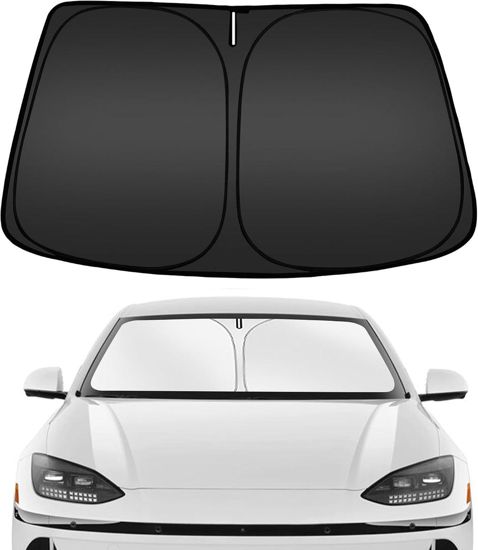 ARISMOTOR Windshield Sun Shade for Hyundai Ioniq 6 2023-2025 2026, Custom Fit Foldable Front Window Sunshade Sun Visor Protector, Block UV Rays Keep Your Car Cooler