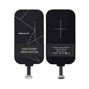 Type C Wireless Charging Receiver, Nillkin Magic Tag USB C Qi Wireless Charger Receiver Chip for Google Pixel 2 XL/3a XL/LG V20 / OnePlus 6/6T/7/7 Pro and Other USB C Phones