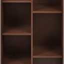 Amazon Basics 7 Cube Storage Organizer Bookcase, Sturdy Shelves, Book Shelf, Espresso, 9.3"D x 19.5"W x 41.7"H