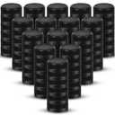 100 Pcs Caps for Empty Juice Bottles, Tamper Seal Lids 38 mm Plastic Bottle Caps Container Lids Bottle Caps for Crafts DIY, 4, 8,12, 16, and 32 oz Container(Black)