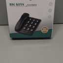 Big Button Phone for Elderly, HePesTer P-02 Amplified Corded Phone for Hearing Impaired Aid with Extra Loud Ringer Landline Telephone for Seniors Home House Phone Wall Mountable