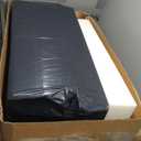 24x24 Inch Outdoor Chair Cushions Set of 4, Patio Furniture Cushions - Removable Cover, Water-Repellent, Fade-Resistant, Non-Slip Bottom & Straps, Replacement for Deep Seat Sofa & Couch - Navy