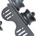 Sliding Library Ladder Black Track Kit,Stand Up Tensible Rolling Hardware,Floor Wheel with Brake, 1 Pack