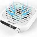 JODSONE 6000RPM Mini Nail Dust Collector Low Noise Powerful Suction Portable Nail Salon with 30 Filters White