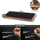 Desktop Black Glass Dry Erase Board with Wood Organizers for Small Office Supplies, Desk Whiteboard with Drawer for Home Office Cubicle, Accessories Included, Yeoux