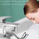 360 Rotating U Shaped Faucet Extender, Universal Sink Faucet 1440 Rotatable Faucet Extender, Adjustable Robotic Arm 2 Spray Modes for Kitchen & Bathroom (1)
